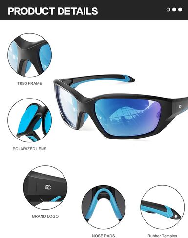 BIRCEN Sport Polarized Sunglasses for Men - Women:UV Protection Shades for Fishing Driving Cycling Running in Kuwait