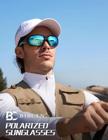 BIRCEN Sport Polarized Sunglasses for Men - Women:UV Protection Shades for Fishing Driving Cycling Running in Kuwait