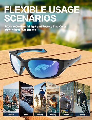 BIRCEN Sport Polarized Sunglasses for Men - Women:UV Protection Shades for Fishing Driving Cycling Running in Kuwait