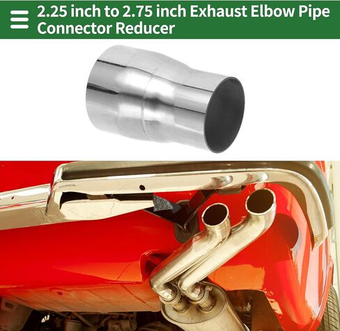 Motoforti 2.5" OD to 3.5" OD Mandrel Exhaust Pipe Adapter Concentric Reducer Car Exhaust Pipe Tubing Piping Adapter 4inch/100mm Length T304 Stainless Steel Silver Tone in Saudi Arabia