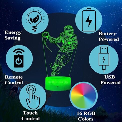 Wrestling Night Light, Wrestler Gifts, Wrestler 3D Illusion Lamp with 16 Colors Changing, Remote Control and Dimmable, Kids Boys Girls Room Decoration, Holiday Xmas Gifts in Saudi Arabia