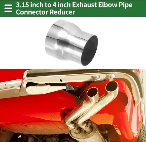 Motoforti 2.5" OD to 3.5" OD Mandrel Exhaust Pipe Adapter Concentric Reducer Car Exhaust Pipe Tubing Piping Adapter 4inch/100mm Length T304 Stainless Steel Silver Tone in Saudi Arabia