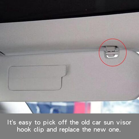 852353X000TX Sun Visor Clips Compatible for Hyundai Elantra, i30, Accent / 2pcs (Gray) in Kuwait