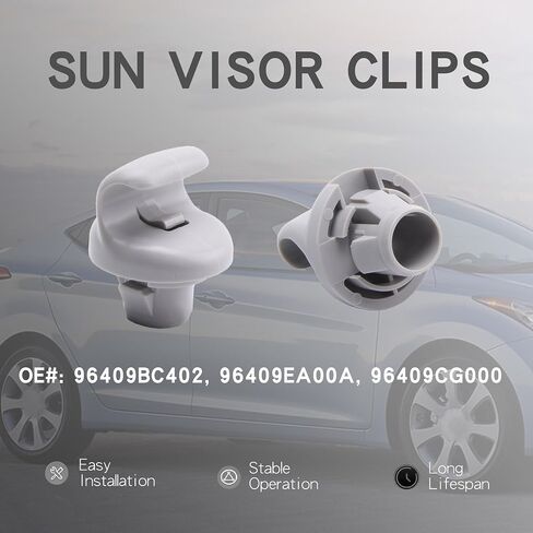 852353x000tx مقاطع شمس أقنعة متوافقة مع Hyundai Elantra ، I30 ، Accent / 2pcs (رمادي) in Kuwait