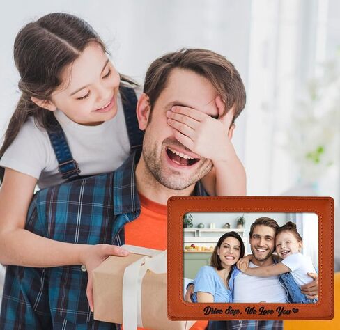 أفضل جد جد على الإطلاق إطار صورة ، إطارات صور سيارات ، حامل صور السيارات ، هدية لإكسسوارات سيارات الجد ، هدايا عيد الأب ، إطار خشبي ، محرك آمن Papa Visor Clip in Kuwait
