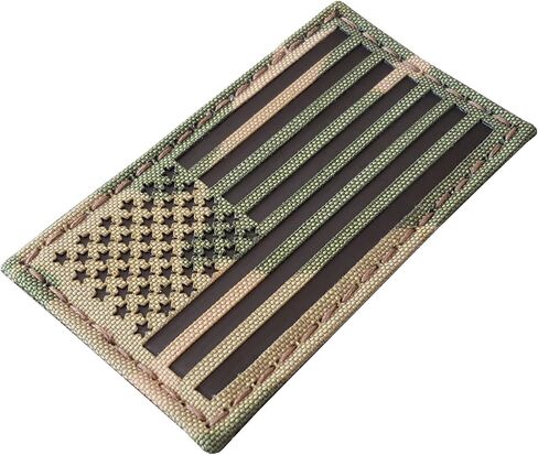 Blaze Orange USA America Flag Fluo hi vis Seals devgru Solas Reflective 2x3.5 SAR Rescue Tactical Fastener Patch in Saudi Arabia