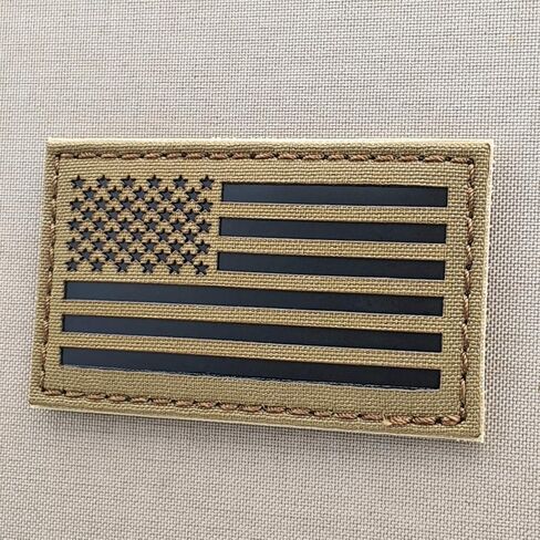 Blaze Orange USA America Flag Fluo hi vis Seals devgru Solas Reflective 2x3.5 SAR Rescue Tactical Fastener Patch in Saudi Arabia