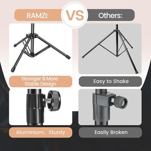 Mic Stand,6 In 1 Microphone Stand Floor Boom Mic Stand, Support Boom Gooseneck Mic Clips Tablet Phone Holder Any Combination With Mic Stand Bag in Kuwait