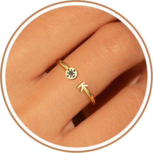 Graduation Gifts for Her, Graduation Gifts Class of 2025 Gift Initial Ring Gold Rings for Women with Letter A-Z High School College Senior Middle Masters Degree Phd Graduate Gift for Daughter Nurse Granddaughter in Saudi Arabia