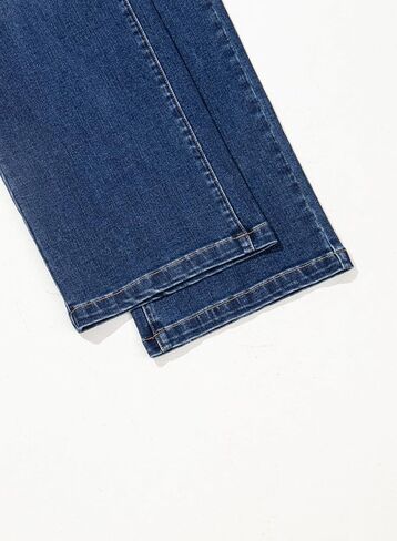 Sidefeel Women's Wide Leg Jeans High Waisted Tummy Control Stretchy Straight Leg Elastic Waist Trendy Denim Pants in Kuwait