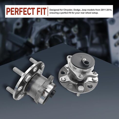 512332 2 x Rear Wheel Bearing and Hub Assembly for Jeep Compass Patriot 2007-2017 Dodge Avenger 2008-2014 Caliber 2007-2012 Chrysler 200 2011-2014 Sebring 2007-2010 5-Lug w/ABS in Saudi Arabia
