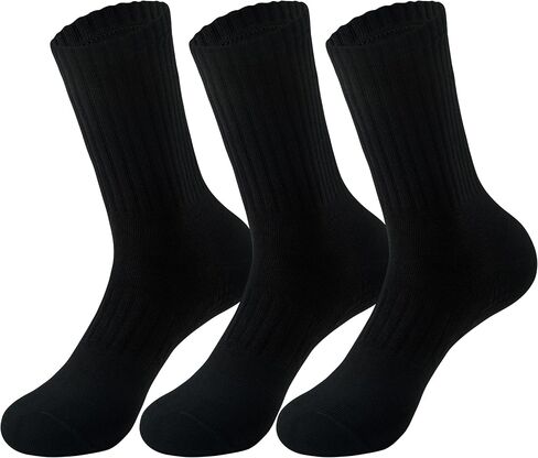 Magiarte Womens Athletic Compression Cotton Crew Socks Non Slip Design Multi Goots للنساء 3/5 أزواج in Kuwait