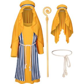 TOKYO REVENGERS Kids Shepherd Costume Nativity Costume Joseph Costume Boys Halloween Cosplay Costume Accessories Set