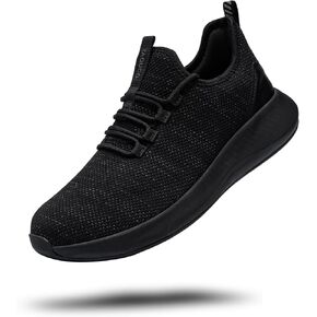 Non Slip Work Shoes for Women Slip Resistant Slip On Sneakers Food Service Lightweight Walking Shoes Kitchen Restaurant Black