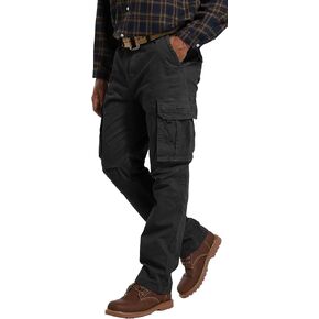 Men's Twill Slim-Fit Cargo Hiking Pants Stretch Cotton Casual Outdoor Tactical Utility Work Military Combat Pants