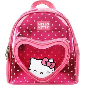 Hello Kitty Heart 10" Pink Polka Dot Women's Mini Backpack