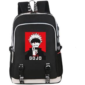 Gojo Satoru Backpack Propack Backpack Daypack Book Bag (Black 05)