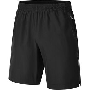 TBMPOY Men's Athletic Hiking Shorts 7" Lightweight Workout with Zipper Pockets No Liner Quick-Dry Gym Active Shorts