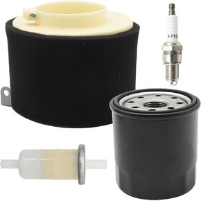 11029-1004 Air Filter Pre-Filter Oil Fuel Filter Spark Plug Tune Up Kit, Replacement for Kawasaki Mule 2500 KAF620C 1994-2000, Replaces 49019-1055 49065-2057