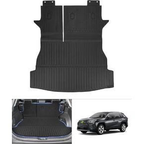 Cartist Trunk Mat & Backrest Mat Fits for Toyota RAV4 2019-2025 All Weather Rear Cargo mat for RAV4 Car Accessories for RAV4 2019-2025