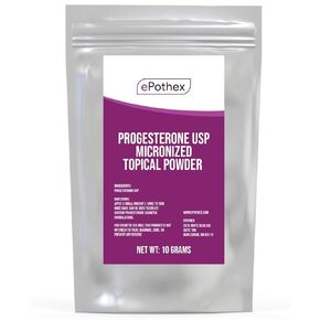 Progesterone USP Micronized Topical Powder, Bioidentical Micronized Powder, Topical and Cosmetic, 10 grams