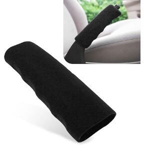 1 PC Car Handbrake Cover, 1.65" x 4.8" x 1.41" Non-slip Corrugated Anti-stretch Silicone Handbrake Protective Decorative Cover, Replacement Retrofit Accessory, for Most Car Models (Gray)