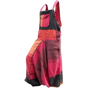 Shopoholic Fashion Mens Womens Unisex Hippy Patch Dungarees