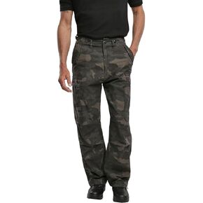 Men's Cotton Loose-fit Vintage Washed Look Multi Pocket Casual Cargo