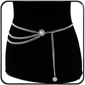 Multilayer Metal Chain Adjustable Multilayer Gold Waist Chain Vintage Body Jewelry for Women Boho Chic Layered Belt Yoga Party Clothing Accessories