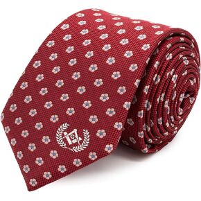 Masonic Revival Forget Me Not Necktie (Red)