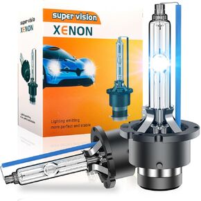 D1S HID Xenon Headlight Bulbs,8000K White Blue,35W Upgraded 350% Brighter High and Low Beam Xenon Replacement Light Bulb,Pack of 2