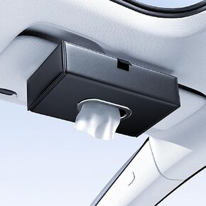 Car Tissue Holder,Leather Car Visor Tissue Holder,Easy to Install Magnetic Car Tissue Box Holder, Multifunctional Car Backseat Napkin Holder,Large Capacity Car Kleenex Holder fits Most Cars