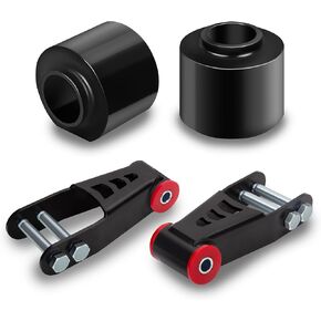 KSP 3"F+2"R Cherokee XJ Leveling Kits Set, 3" Front Coil Spring Lift Spacer and 2" Rear Lift Leaf Shackles Compatible With Cherokee XJ 1984-2001 2WD 4WD, Full Suspension Level Lift Kits