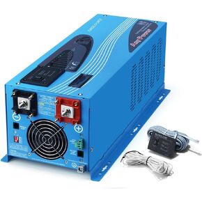 2000W DC 12V Peak 6000W Pure Sine Wave Inverter Charger Upgrade, AC 120V with 70A Battery AC Charger LCD Display Remote Control, Low Frequency Inverter, for RV, Camper, Home