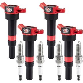 UF651 Ignition Coil Packs with Iridium Spark Plugs, Compatible with Hyundai Elantra Coupe GT Tucson Kia Forte Koup Soul L4 1.8L 2.0L, Replacement for 5C1861 GN10633