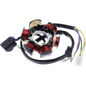Ignition Stator Magneto 5 wire AC 6 Pole Coil for GY6 50CC 110CC 125CC 150CC Go Kart Scooter Moped ATV Dune Buggy