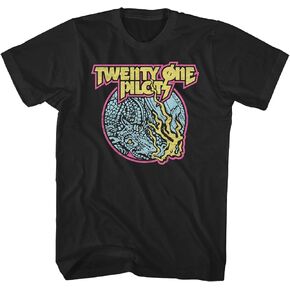 Twenty One Pilots Men's Flame Dragon T-Shirt Black | Officially Licensed Merchandise