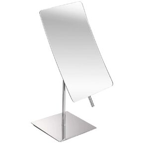 Hamilton Hills 3X Magnified Premium Modern Rectangle Vanity Makeup Mirror | Portable Polished Chrome Contemporary Finish | Adjustable Easy Positioning | Best Luxury Quality Magnifying Beauty Mirror