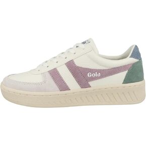 Gola Women's Grandslam Trident Sneaker, White/Pastel Pink/Iceberg, 6