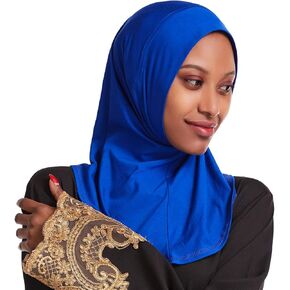 Women Muslim Adjustable Hijab Cap Solid Color Stretchy Turban Islamic Elastic Overhead Full Head Cover