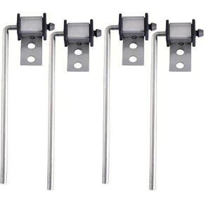 4 Pack Stainless Steel Exhaust Hanger Rods – 90° Bent 3/8 x 10 Inch Universal Weld-On Bracket for Exhaust System Mounting