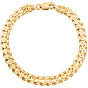 Savlano 14K Gold مطلي على 925 Sterling Silver Silver Curb Cupan Bracelet للنساء والرجال - المصنوعة في إيطاليا يأتي مع صندوق هدايا