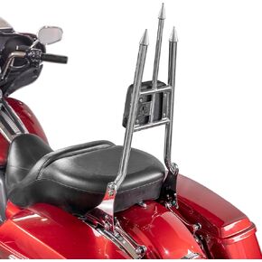 Mofun 31" Height Sissy Bar Passenger Backrest Compatible with Harley Touring Road King Street Road Electra Glide 2009-2024 Chrome