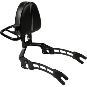Motorcycle Upright Sissy Bar Backrest Passenger Seat Replacement for Indian Scout 2015-2024 Scout Sixty 2016-2024 Scout ABS 2019-2020 Detachable Backrest Luggage Rack