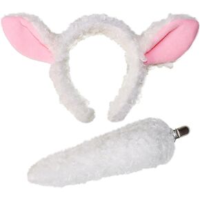 Tequise Sheep Headband and Tail Costume - Lamb Cosplay Accessories