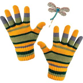Halloween Costume Stuff Merch Striped Gloves Dragonfly Hair Clips Cosplay Merchandise Accessories Women Knit Gloves