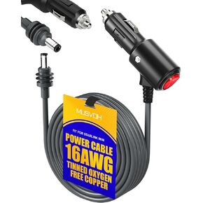 for Starlink Mini 12V DC Power Cable Cigarette Lighter Adapter 12FT/3.6M, 16AWG Heavy Duty Car Charger for Starlink Mini Accessories, Car Power Cord with On/Off Switch