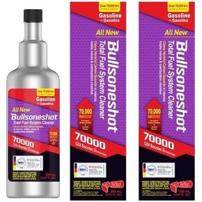 2 Pack Bullsoneshot 70000 Total Fuel System Cleaner & Fuel Additive for Gasoline Engine