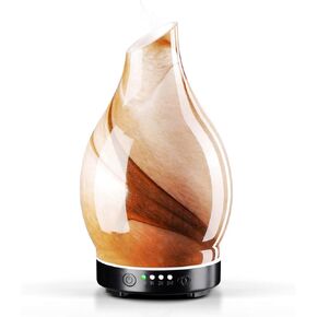 Porseme 150ml Essential Oil Diffuser Glass Color Changing Aroma Air Diffusers Aromatherapy Ultrasonic Cool Mist Humidifier 6 Running Hours Waterless Auto-Off for Sleeping Yoga Office Spa (mini Desert)