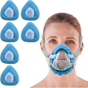 NATAKU Medium CPAP' Mask Liners 6 Pack Ultra Soft Velour Cushion Covers for ResMed F20, Air Leak Prevention & Redness Relief, Reusable Washable Design for Great Sleeping